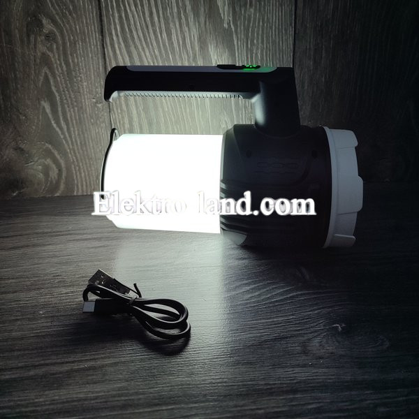Ручной LED фонарь  CH-22031 аккумуляторный, зарядка USB